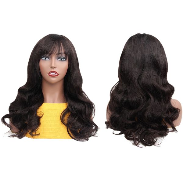 human hair wig 180% density glueless, Black