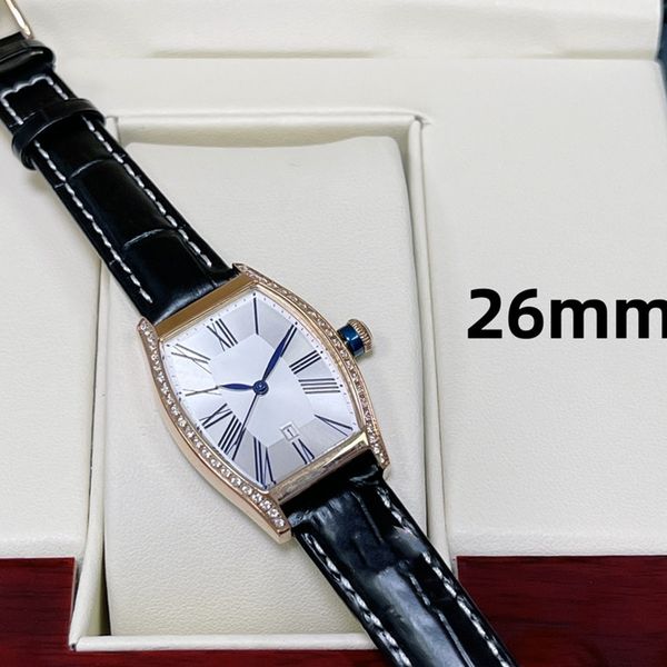 classic fashion quartz women's watch 26mm stainless steel case leather strap sapphire mirror sports diamond watch bucket clasp multicol, Slivery;brown
classic fashion quartz women's watch 26mm stainless steel case leather strap sapphire mirror sports diamond watch bucket clasp multicol, Slivery;brown