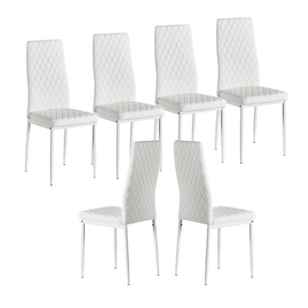 set of 4 black white gray chairs modern minimalist dining kitchen chair fireproof leather sprayed metal pipe diamond grid pattern restaurant
set of 4 black white gray chairs modern minimalist dining kitchen chair fireproof leather sprayed metal pipe diamond grid pattern restaurant