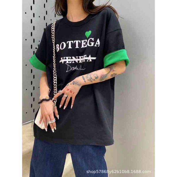 brand bottegas luxury venetas's chaopai 21 autumn and winter new foam love flocking letter printed short sleeve t-shirt color contrast, White
brand bottegas luxury venetas's chaopai 21 autumn and winter new foam love flocking letter printed short sleeve t-shirt color contrast, White