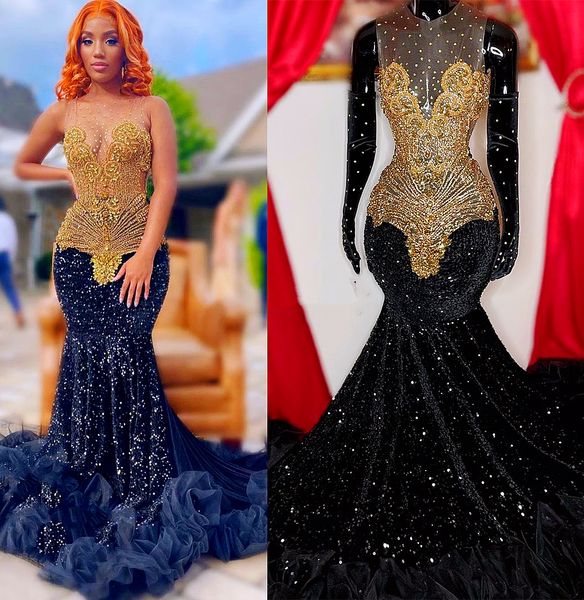 2022 plus size arabic aso ebi sparkly mermaid luxurious prom dresses beaded crystals evening formal party second reception birthday engageme, Black
2022 plus size arabic aso ebi sparkly mermaid luxurious prom dresses beaded crystals evening formal party second reception birthday engageme, Black