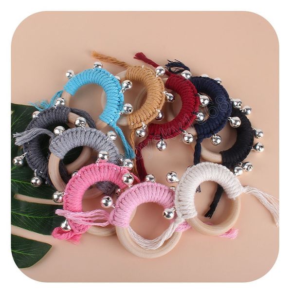wooden teether ring baby creative hand-woven rattle bracelet toys candy color cotton rope molar stick teething newborn chew toy
wooden teether ring baby creative hand-woven rattle bracelet toys candy color cotton rope molar stick teething newborn chew toy