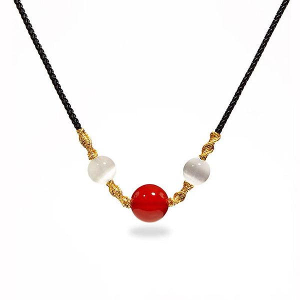 red agate clavicle chain choker three lives three acacia reds bean necklace men and women couples pull bracelet chinese style hand-woven rop, Golden;silver
red agate clavicle chain choker three lives three acacia reds bean necklace men and women couples pull bracelet chinese style hand-woven rop, Golden;silver