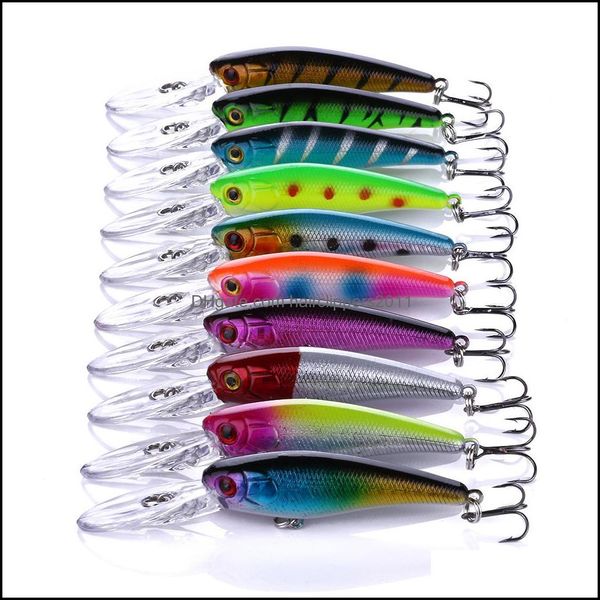 baits lures fishing sports outdoors 10pcs/lot minnow lure 9.5cm 8g plastic hard bait with treble hook artificial pesca fish tackle drop de
baits lures fishing sports outdoors 10pcs/lot minnow lure 9.5cm 8g plastic hard bait with treble hook artificial pesca fish tackle drop de