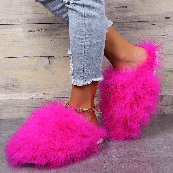 slippers new faux fur women warm fullfy raccoon slides flat comfortable home shoes plus pair 220708, Black
slippers new faux fur women warm fullfy raccoon slides flat comfortable home shoes plus pair 220708, Black