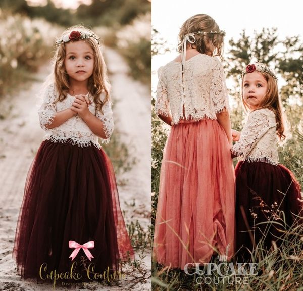 2022 boho lace tulle flower girl dresses two pieces children' first communion dress princess beach wedding party dress, White;blue
2022 boho lace tulle flower girl dresses two pieces children' first communion dress princess beach wedding party dress, White;blue