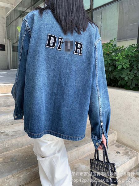 women's leather & faux designer dijia 21ss co branded new elf cd letter embroidered shirt denim men's and women's jacket, Black
women's leather & faux designer dijia 21ss co branded new elf cd letter embroidered shirt denim men's and women's jacket, Black