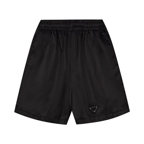 spring summer new shorts metal triangle designer drawstring short pants nylon quick drying waterproof men sports beach shorts, White;black 
spring summer new shorts metal triangle designer drawstring short pants nylon quick drying waterproof men sports beach shorts, White;black
