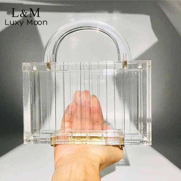 evening bags acrylic clear clutch bag women's transparent handbag striped small square hard box evening bag female handle evening purse
evening bags acrylic clear clutch bag women's transparent handbag striped small square hard box evening bag female handle evening purse