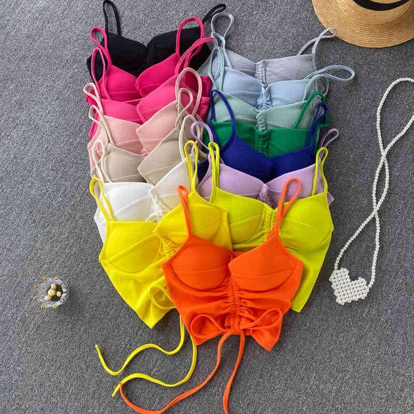 women's tanks camis girl style suspender vest women's summer versatile candy color heart machine drawstring exposed navel short wo, White
women's tanks camis girl style suspender vest women's summer versatile candy color heart machine drawstring exposed navel short wo, White