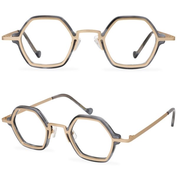 60% outlet online store polygonal small frame glasses high-quality acetate fiber and stainless steel style art style spectacle frame, White;black
60% outlet online store polygonal small frame glasses high-quality acetate fiber and stainless steel style art style spectacle frame, White;black