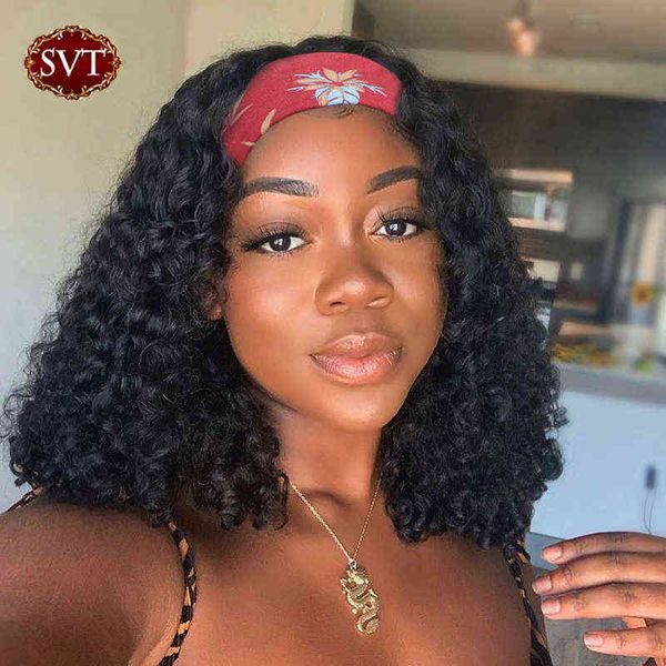 svt water wave bob headband wigs human hair for black women glueless natural color short curly wig 220609, Black;brown
svt water wave bob headband wigs human hair for black women glueless natural color short curly wig 220609, Black;brown