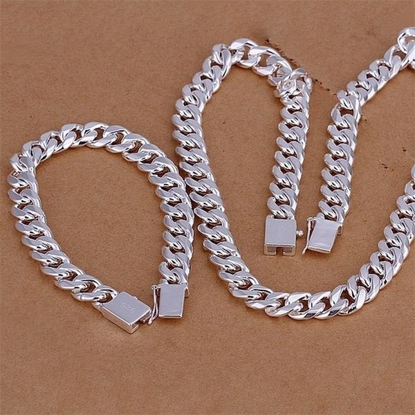 925 stamped silver solid christmas gift retro fashion men 10mm chain 202224inch necklace bracelets jewelry sets 220716
925 stamped silver solid christmas gift retro fashion men 10mm chain 202224inch necklace bracelets jewelry sets 220716