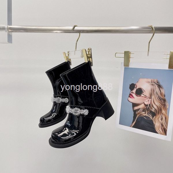 boots high end quality small short boots women's autumn winter pearl big head leather thick bottom patent heel high, Black
boots high end quality small short boots women's autumn winter pearl big head leather thick bottom patent heel high, Black