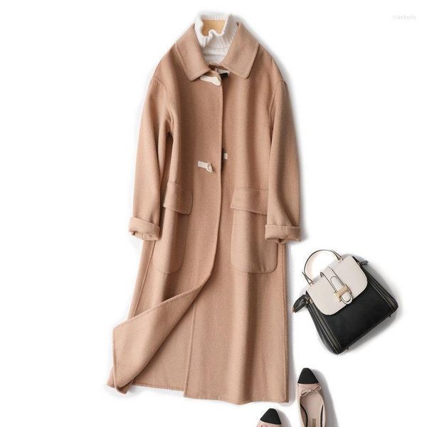 women's wool & blends spring plus size cashmere coat female loose long overcoat solid 2022 autumn winters cloth warm camel jacket, Black
women's wool & blends spring plus size cashmere coat female loose long overcoat solid 2022 autumn winters cloth warm camel jacket, Black