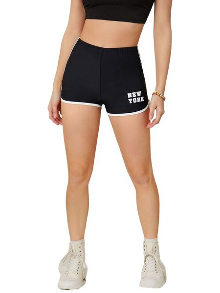 letter graphic contrast binding shorts i8dn#, White;black
letter graphic contrast binding shorts i8dn#, White;black