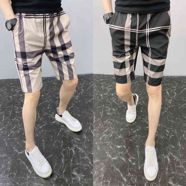 brand bbr clothes summer new men's plaid casual capris trend sports elastic shorts fashion slim straight beach pants, Black
brand bbr clothes summer new men's plaid casual capris trend sports elastic shorts fashion slim straight beach pants, Black
