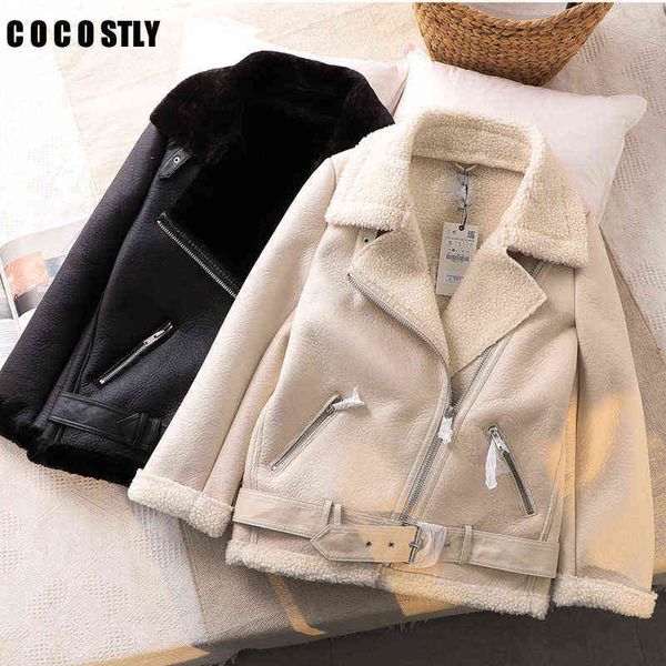 winter coat slim shearing pu faux leather coat jacket women solid zipper casual thick warm wool lamb jackets runaway female j220727, Black
winter coat slim shearing pu faux leather coat jacket women solid zipper casual thick warm wool lamb jackets runaway female j220727, Black