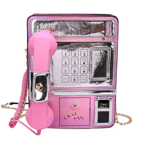 fashion public phone design women crossbody bag personality laser telephone shaped shoulder bags for cartoon purse girls 220514
fashion public phone design women crossbody bag personality laser telephone shaped shoulder bags for cartoon purse girls 220514
