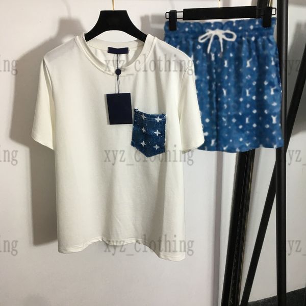 newly denim elastic waist pants sets designer shirts shorts high-end sports wear t shirts summer ladis short sleeve t-shirts suits xyz2023, White
newly denim elastic waist pants sets designer shirts shorts high-end sports wear t shirts summer ladis short sleeve t-shirts suits xyz2023, White