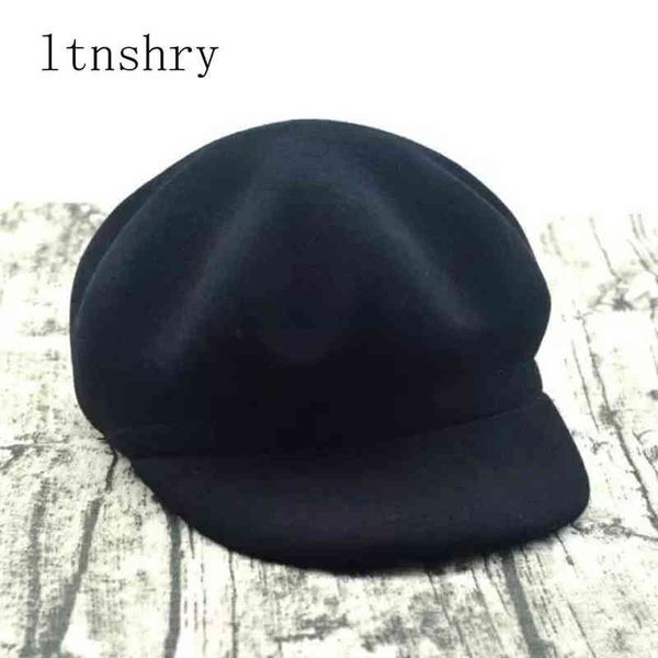 new elegant women autumn winter hats 100 wool newspaper boy caps warm thick beret for women new style solid simple female hat j220722, Blue;gray
new elegant women autumn winter hats 100 wool newspaper boy caps warm thick beret for women new style solid simple female hat j220722, Blue;gray