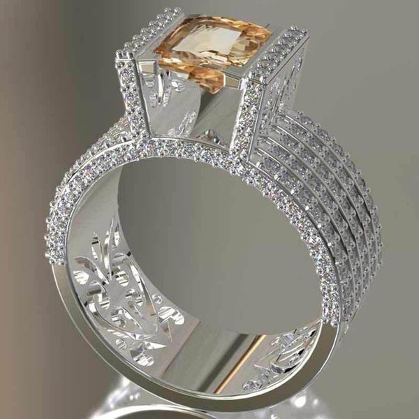 wedding rings luxury micro pave white rhinestone iced out bling big square champagne colors crystal ring filled for women jewelry gifts, Slivery;golden
wedding rings luxury micro pave white rhinestone iced out bling big square champagne colors crystal ring filled for women jewelry gifts, Slivery;golden