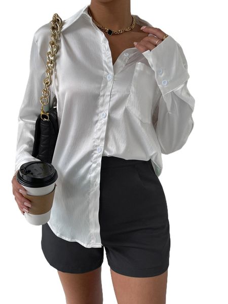 fold pleated straight leg shorts 91m2#, White;black
fold pleated straight leg shorts 91m2#, White;black