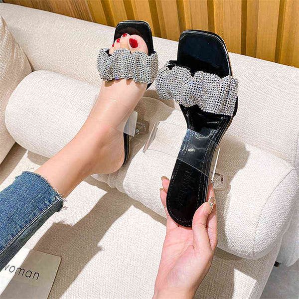 slippers transparent pvc women s with rhinestone 2022 summer new square toe high heel women shoes sandals for female 220514, Black
slippers transparent pvc women s with rhinestone 2022 summer new square toe high heel women shoes sandals for female 220514, Black