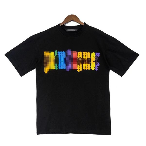 street t-shirt tide brand men's and women's t-shirt gradient blur colorful angel letter round neck short-sleeved tshirts, White;black
street t-shirt tide brand men's and women's t-shirt gradient blur colorful angel letter round neck short-sleeved tshirts, White;black