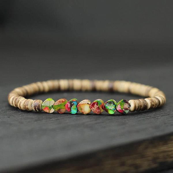 6mm handmade heart imperial strands stone bracelet boho antique wooden lava, Black
6mm handmade heart imperial strands stone bracelet boho antique wooden lava, Black