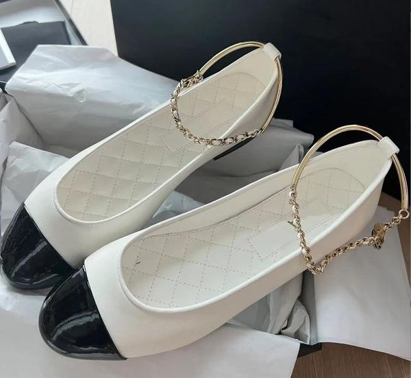 luxury women chain ballet shoes stitched flats leather shoe new designer anklet ladies banquet round head wedding vacation flat mary jane sh, Black
luxury women chain ballet shoes stitched flats leather shoe new designer anklet ladies banquet round head wedding vacation flat mary jane sh, Black