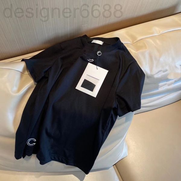 women's t-shirt designer xiaoxiangfeng 22 summer heavy industry letter embroidery round neck contrast stripe aging fashion leisure shor, White
women's t-shirt designer xiaoxiangfeng 22 summer heavy industry letter embroidery round neck contrast stripe aging fashion leisure shor, White