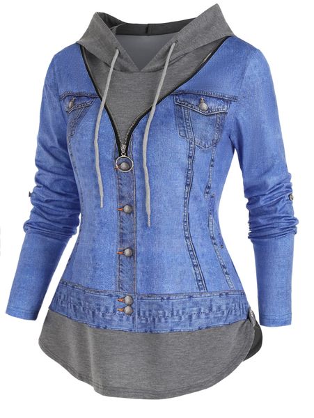 women's tshirt plus size casual long sleeve hoodied oversized 2 in 1 jeans shirt blouset cardiage tunic 230206, White
women's tshirt plus size casual long sleeve hoodied oversized 2 in 1 jeans shirt blouset cardiage tunic 230206, White