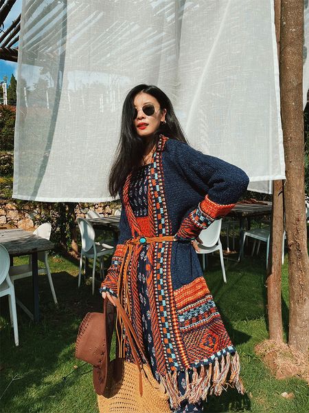 travelling poet bohemian tassel knitted long-sleeved cardigan women's autumn and winter retro ethnic style long sweater jacket, White
travelling poet bohemian tassel knitted long-sleeved cardigan women's autumn and winter retro ethnic style long sweater jacket, White