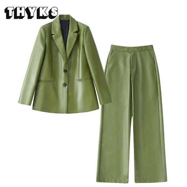 new green faux leather blazer pu trousers 2 piece set pants suit office lady vintage casual coat streetwear pu jacket za 4432740 j220813, White;black
new green faux leather blazer pu trousers 2 piece set pants suit office lady vintage casual coat streetwear pu jacket za 4432740 j220813, White;black