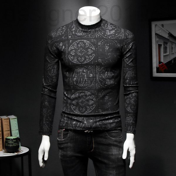 men's t-shirts designer european goods 2019 winter new printed semi high neck bottomed shirt men's autumn and clothes thickened me, White;black
men's t-shirts designer european goods 2019 winter new printed semi high neck bottomed shirt men's autumn and clothes thickened me, White;black