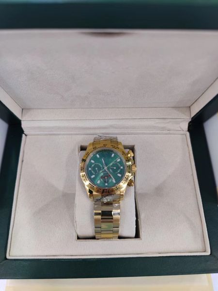with original box luxury automatic 2813 mechanical movement watch green dial watches men 116508 gold 116528 mens cosmograph wristwatches 300, Slivery;brown
with original box luxury automatic 2813 mechanical movement watch green dial watches men 116508 gold 116528 mens cosmograph wristwatches 300, Slivery;brown