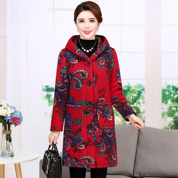 new arrival winter jacket women hooded cotton padded long warm thicken female coats print parkas outwear 201019, Black
new arrival winter jacket women hooded cotton padded long warm thicken female coats print parkas outwear 201019, Black