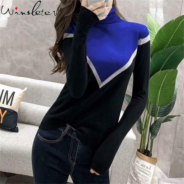 autumn sweater womens long sleeve turtleneck knit pullovers fashion slim elastic color-block bottoming t06108b 201223, White;black
autumn sweater womens long sleeve turtleneck knit pullovers fashion slim elastic color-block bottoming t06108b 201223, White;black