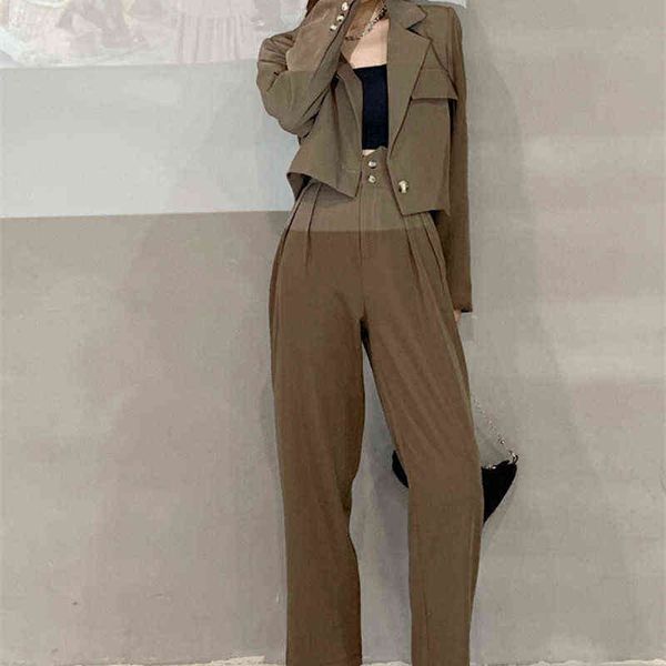 autumn blazer sets vintage two piece set women suit jacket long pants fit streetwear ensemble femme 2 piece outfits j220813, White;black
autumn blazer sets vintage two piece set women suit jacket long pants fit streetwear ensemble femme 2 piece outfits j220813, White;black