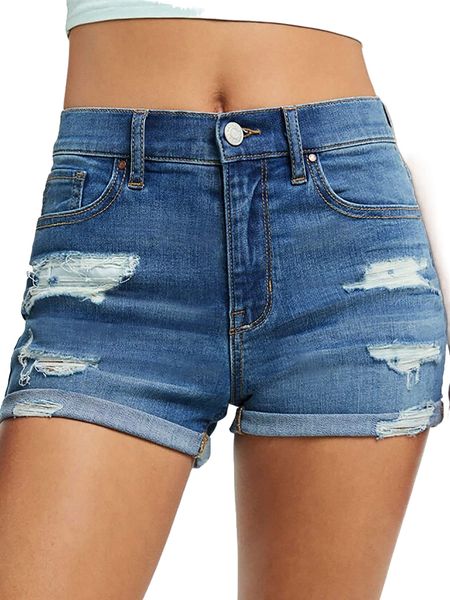 womens ripped stretchy denim jean shorts juniors mid rise cuffed hem short jeans t7ca#, White;black
womens ripped stretchy denim jean shorts juniors mid rise cuffed hem short jeans t7ca#, White;black