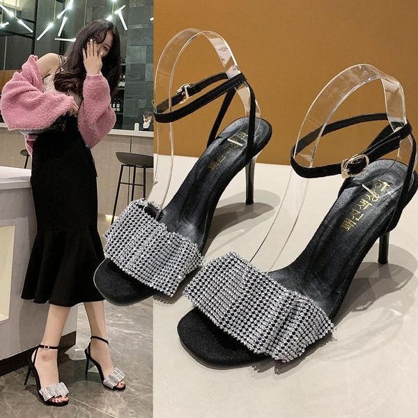 sandals designer open toe thin heel fashion sandals women's 2021 summer new korean hollow one button high heelsq93e, Black
sandals designer open toe thin heel fashion sandals women's 2021 summer new korean hollow one button high heelsq93e, Black
