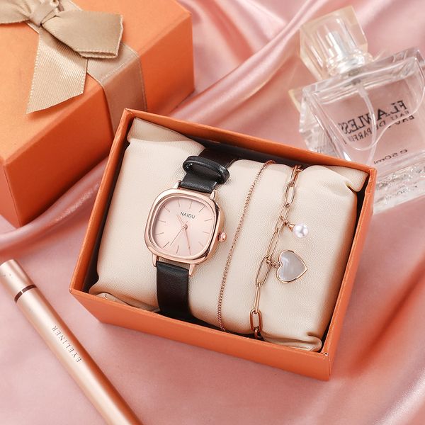 korean version of small fresh 2 piece watch set titanium steel double heart bracelet pu leather quartz watch gift d1, Slivery;brown
korean version of small fresh 2 piece watch set titanium steel double heart bracelet pu leather quartz watch gift d1, Slivery;brown