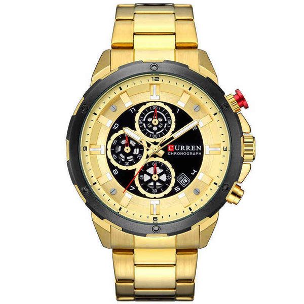 huiya06 fu po waterproof watch quality men's sports watch steel strap, Slivery;brown
huiya06 fu po waterproof watch quality men's sports watch steel strap, Slivery;brown