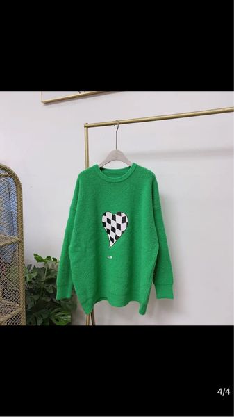 women's sweaters designer chessboard love korean loose and versatile soft waxy knitted sweater autumn winter medium long round neck sle, White;black
women's sweaters designer chessboard love korean loose and versatile soft waxy knitted sweater autumn winter medium long round neck sle, White;black