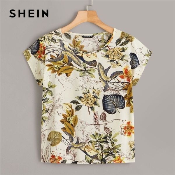 tropical print cap sleeve boho style summer women clothes korean round neck womens and blouses y200422, White
tropical print cap sleeve boho style summer women clothes korean round neck womens and blouses y200422, White