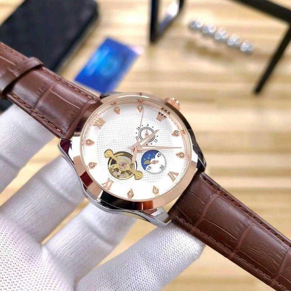or new black brown leather fashion mechanical mens high strength stainless steel automatic movement watch business men watches wristwatches, Slivery;brown
or new black brown leather fashion mechanical mens high strength stainless steel automatic movement watch business men watches wristwatches, Slivery;brown