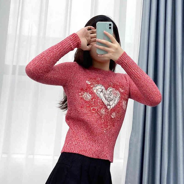 women's knits & tees red graffiti love sweater cashmere heavy industry embroidery embroidered long sleeved female d family autumn knitt, White
women's knits & tees red graffiti love sweater cashmere heavy industry embroidery embroidered long sleeved female d family autumn knitt, White
