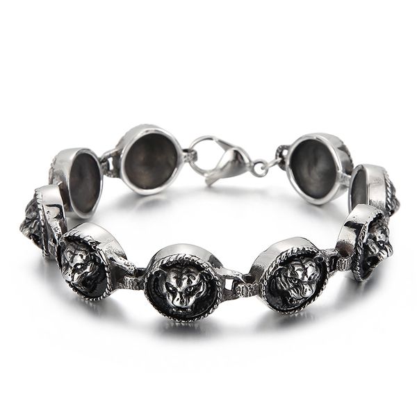 mens gothic vintage stainless steel biker tiger link chain bracelet 16mm 8.66'' kb152590-kjx, Black
mens gothic vintage stainless steel biker tiger link chain bracelet 16mm 8.66'' kb152590-kjx, Black