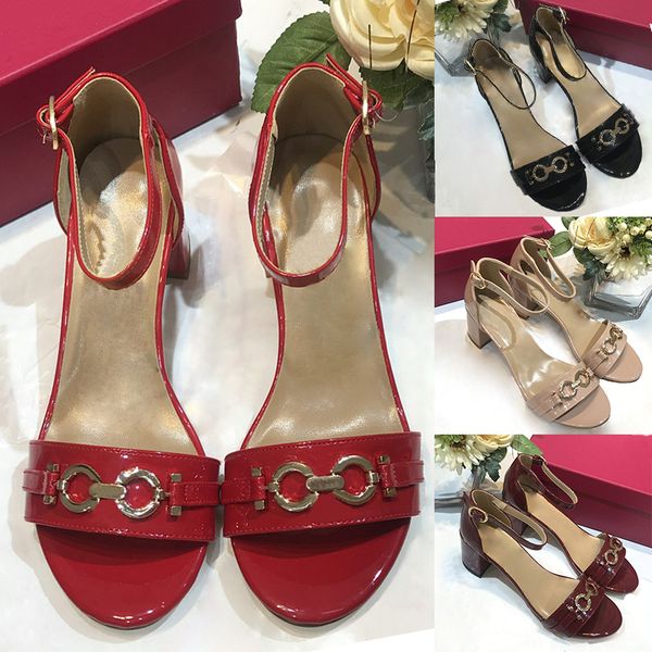 luxury designer ferra womens dress shoes como block heel patent leather sandals slides fashion women chunky heels with box classic ladies we, Black
luxury designer ferra womens dress shoes como block heel patent leather sandals slides fashion women chunky heels with box classic ladies we, Black